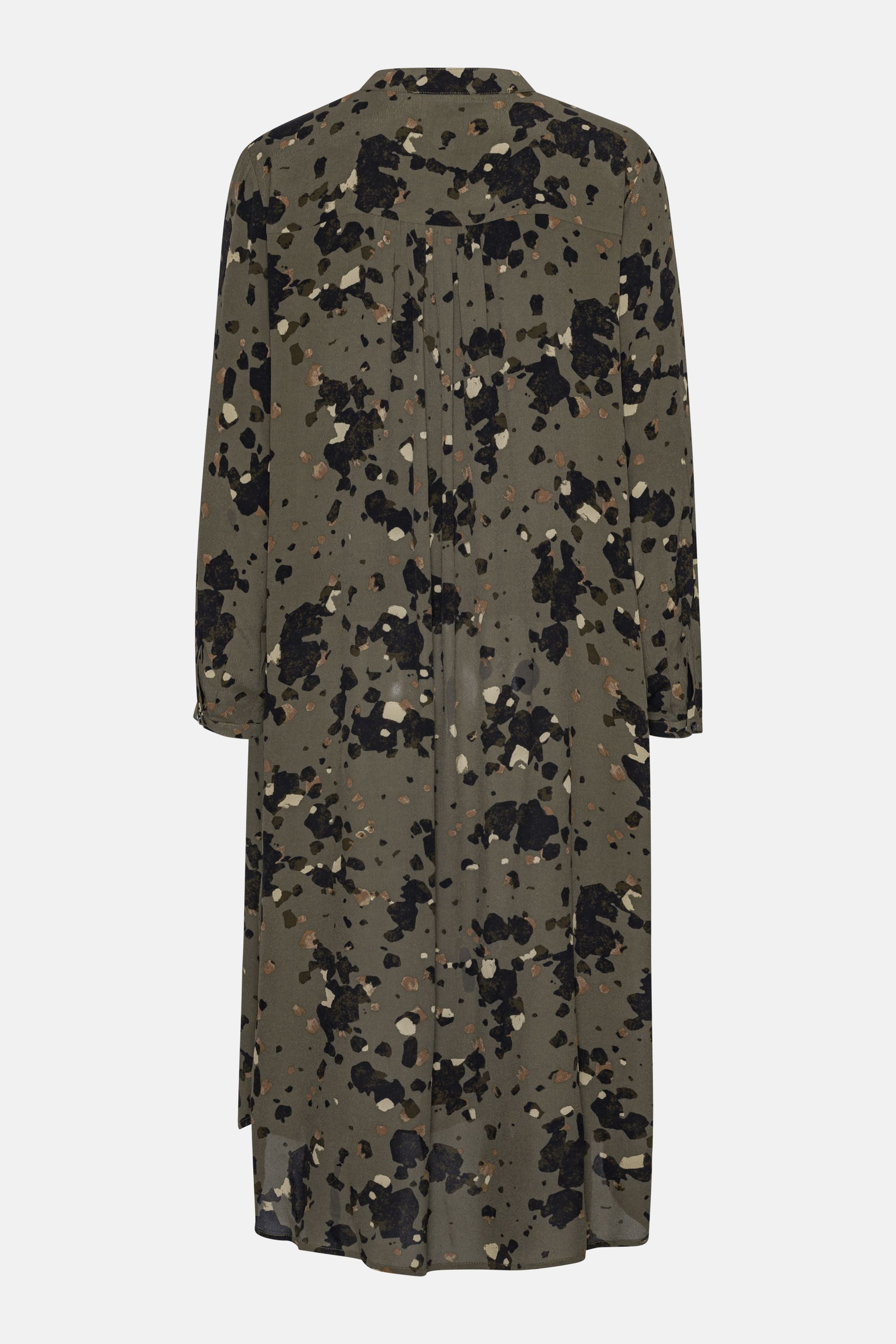 Tunikakleid mit Halber Knopfleiste - Graphic Camo
